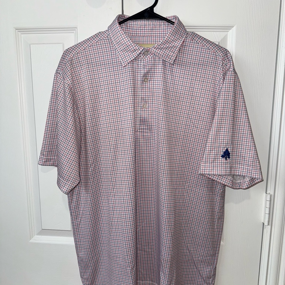 Men's Donald Ross Polo Shirt - Blue and White